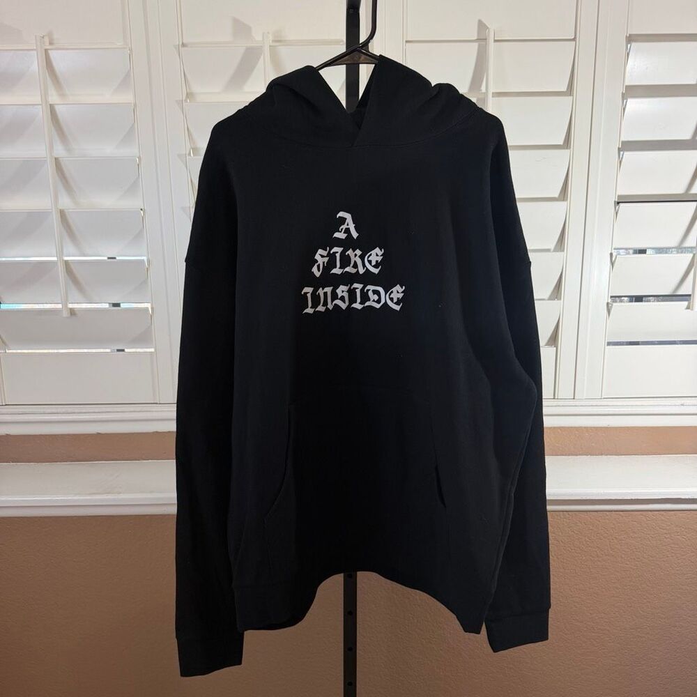 AFI A Fire Inside Black Oversized Hoodie Sz XL Boxy Mall Goth Post Hardcore Alt